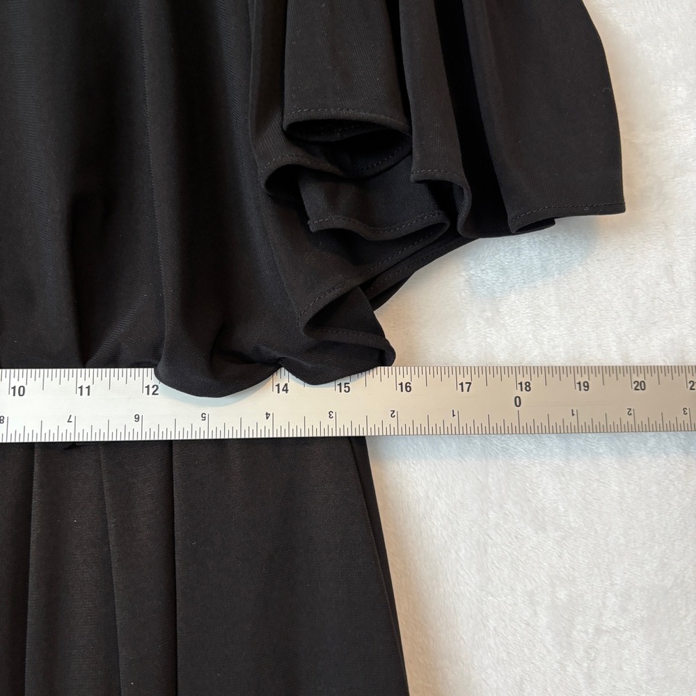 BHLDN Black Maxi Dress with Cape Sleeves - Picture 7 of 11